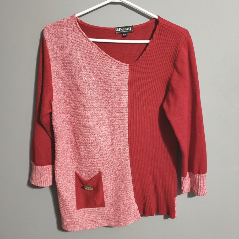 Putorti Canadian made asymetrical sweater M